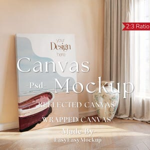 Leinwand Mockup Vertikal, Photoshop Mockup, Kunstdruck Mockup, Vertikales minimalistisches Mockup, Einfaches Vertikales Leinwandrahmen Vorlage, Leinwand Mockup