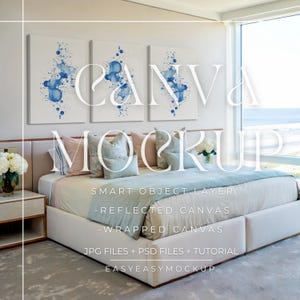 Canvas Mockup Vertical, Set Of 3 Canvases Mockup, Vertical Minimalist Mockup, Simple Vertical Canvas Frame Template, Canvas Mockup