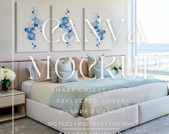 Canvas Mockup Vertical, Set Of 3 Canvases Mockup, Vertical Minimalist Mockup, Simple Vertical Canvas Frame Template, Canvas Mockup