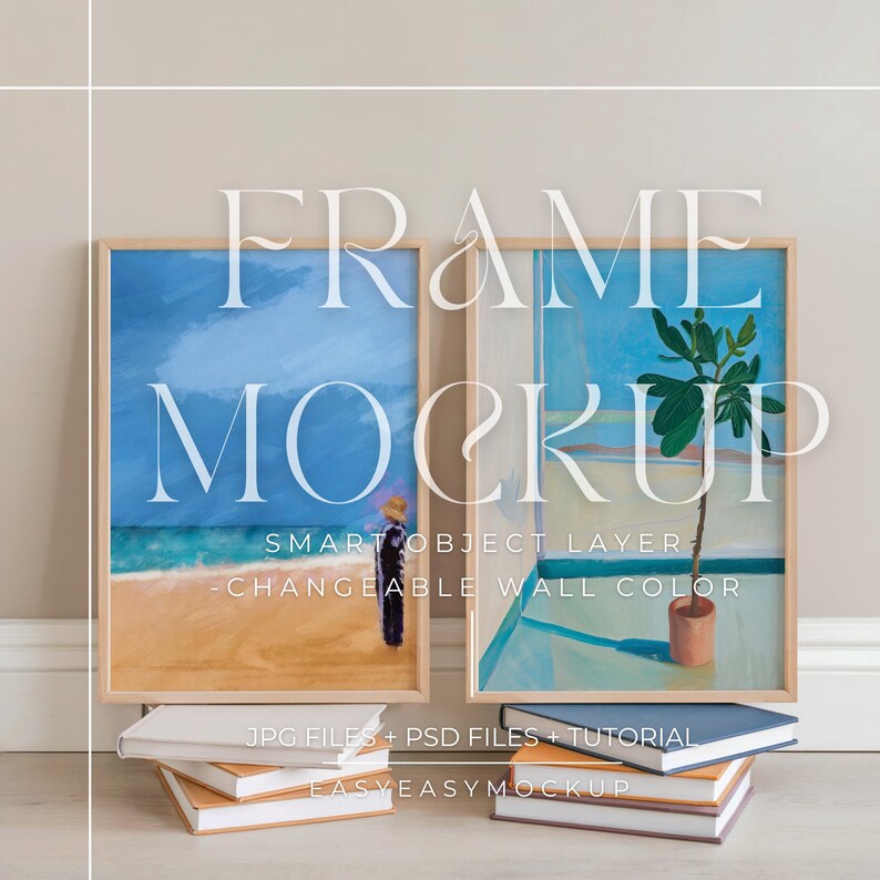 2 Frames Mockup, Vertical Frame Psd, Photo Frame Mockup, Picture Frame