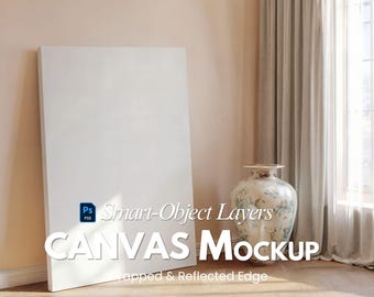 Leinwand Mockup Vertikal, Photoshop Mockup, Kunstdruck Mockup, Vertikales minimalistisches Mockup, Einfaches Vertikales Leinwandrahmen Vorlage, Leinwand Mockup