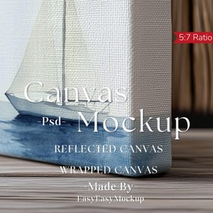 Leinwand Mockup Vertikal, Photoshop Mockup, Kunstdruck Mockup, Vertikales minimalistisches Mockup, Einfaches Vertikales Leinwandrahmen Vorlage, Leinwand Mockup