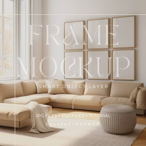Set Of 6 Frames Mockup, Set Of Frames Mockup, Gallery Frames Mockup, Vertical frame mockup, Close up Mockup, Easy Frame Mockup