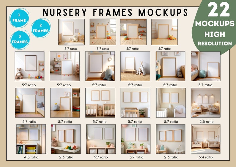 Frames Mockup Bundle Set, Frame Mockup Bundle, 150x PSD Wall Mockup Frame, PSD Frames Bundle, Mega Bundle Frames Mockup, Mockup Bundle Set zdjęcie 9