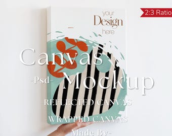 Leinwand Mockup Vertikal, Photoshop Mockup, Kunstdruck Mockup, Vertikales minimalistisches Mockup, Einfaches Vertikales Leinwandrahmen Vorlage, Leinwand Mockup