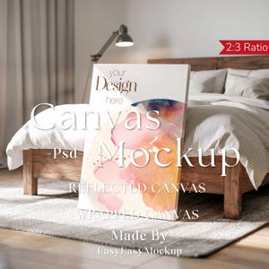 Leinwand Mockup Vertikal, Photoshop Mockup, Kunstdruck Mockup, Vertikales minimalistisches Mockup, Einfaches Vertikales Leinwandrahmen Vorlage, Leinwand Mockup