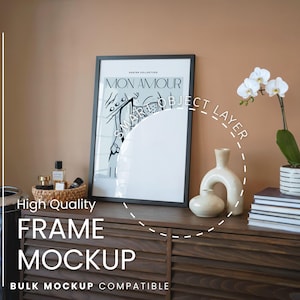 850+ Frame Mockup Bundle Set - PSD Wall Mockups, Mega Bundle of Stylish Frame Mockups for Artists & Designers, Photopea Mockup, Psd Files image 3