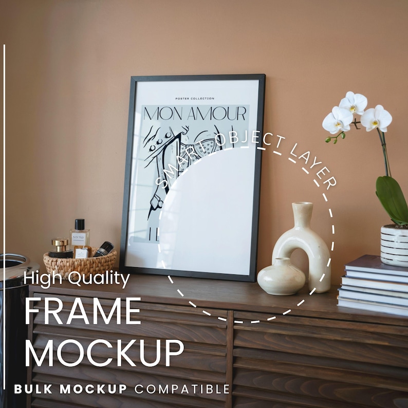 850+ Frame Mockup Bundle Set - PSD Wall Mockups, Mega Bundle of Stylish Frame Mockups for Artists & Designers, Photopea Mockup, Psd Files image 3