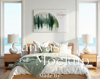 Horizontal Canvas Mockup, Digital Mockup, Vertical Minimalist Mockup, Simple Horizontal Canvas Frame Template, Canvas Mockup