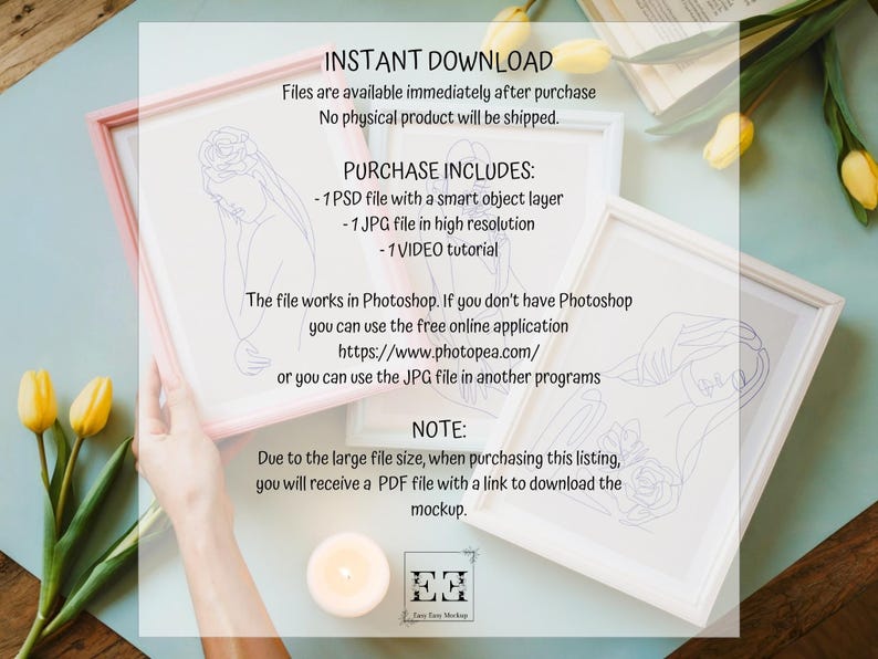 Set of 3 Frames Mockup, Glass Reflection, Vertical Frame Psd, Photo