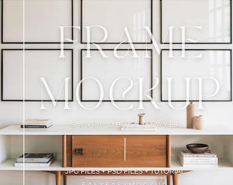 Set Of 6 Frames Mockup, Set Of Frames Mockup, Gallery Frames Mockup, Vertical frame mockup, Easy Frame Mockup, Horizontal Frame Mockup