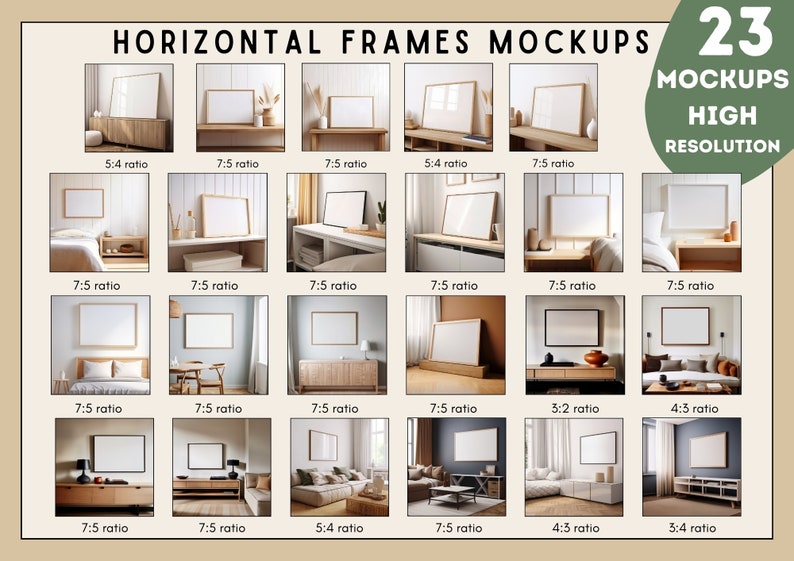 Frames Mockup Bundelset, Frame Mockup Bundel, 150x PSD Muur Mockup Frame, PSD Frames Bundel, Mega Bundel Frames Mockup, Mockup Bundelset afbeelding 7