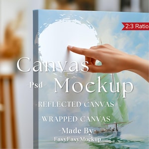 Canvas Mockup Vertical, Photoshop Mockup, Art Print Mockup, Vertical Minimalist Mockup, Simple Vertical Canvas Frame Template, Canvas Mockup