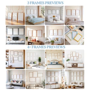 500 Frame Mockup Bundle PSD, Wall Art Display Collection, Gallery Wall Mockups Set, Lifestyle Poster Frames, PSD File Smart Object Layer image 8