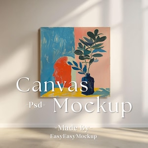 Canvas Mockup Vertical, Wall Art Mockup, Digital Mockup, Vertical Minimalist Mockup, Simple Vertical Canvas Frame Template, canvas mockup