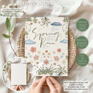 Boho-kortmodell, minimalistisk inbjudningsmodell, tomt kortmodell, gratulationskortmodell, A4-kortmodell, 5x7 inbjudningsmodell bild 8