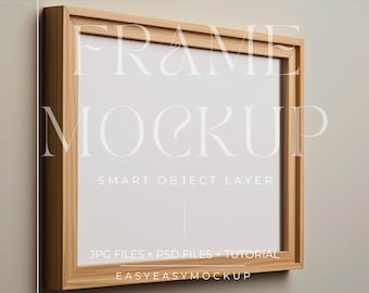 Horizontal Frame Psd, Close up Mockup, Landscape Art print mockup, Horizontal Frame Mockup, Landscape Modern Mock Up, Frame Mockup Japandi