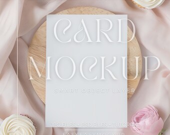 Boho card mock up, Minimalist invitation mockup, Blank Card Mock Up, Greeting Card Mockup, A4 Card Mockup, 5x7 Invite Mock-Up