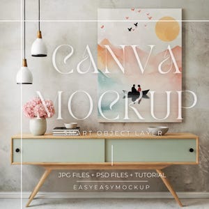 Canvas Mockup Vertical, Photoshop Mockup, Art Print Mockup, Vertical Minimalist Mockup, Simple Vertical Canvas Frame Template, canvas mockup