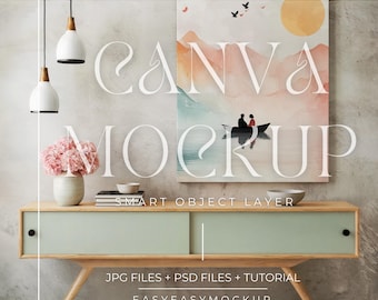 Canvas Mockup Vertical, Photoshop Mockup, Art Print Mockup, Vertical Minimalist Mockup, Simple Vertical Canvas Frame Template, canvas mockup