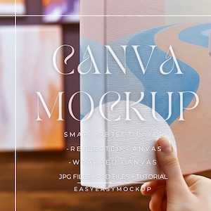 Leinwand Mockup Vertikal, Photoshop Mockup, Kunstdruck Mockup, Vertikales minimalistisches Mockup, Einfaches Vertikales Leinwandrahmen Vorlage, Leinwand Mockup