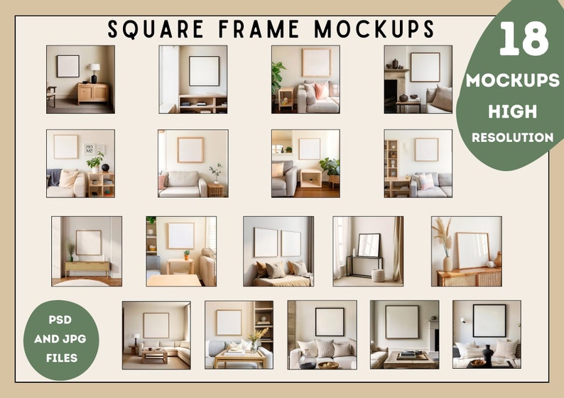 Frames Mockup Bundle Set, Frame Mockup Bundle, 150x PSD Wall Mockup Frame, PSD Frames Bundle, Mega Bundle Frames Mockup, Mockup Bundle Set zdjęcie 8