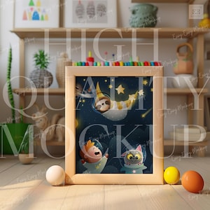 Nursery Frame Mockup, Frame Mockups Psd, Baby Boy Room Mockup, nursery mockup for print, Nursery mockup frame, Frame Mockup image 6