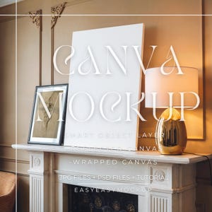 Canvas Mockup Vertical, Photoshop Mockup, Art Print Mockup, Vertical Minimalist Mockup, Simple Vertical Canvas Frame Template, Canvas Mockup