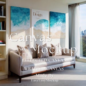 Canvas Mockup Vertical, Set Of 3 Canvases Mockup, Vertical Minimalist Mockup, Simple Vertical Canvas Frame Template, canvases mockup