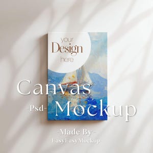 Leinwand Mockup Vertikal, Photoshop Mockup, Kunstdruck Mockup, Vertikales minimalistisches Mockup, Einfaches Vertikales Leinwandrahmen Vorlage, Leinwand Mockup