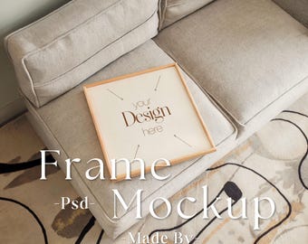 1:1 Wood Frame Mockup, Square frame mockup, Wood sign mock up, Square wood frame, Poster mockup, Square frame psd, Square mockup