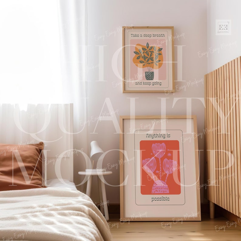 2 Frames Mockup, Vertical Frame Psd, Photo Frame Mockup, Picture Frame