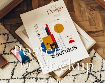 A4 Paper Mockup 5x7 Flat Lay | Realistic White Poster and Card for Art Prints, Page Displays | DIN A Poster Mockup, Smart Object Layer PSD