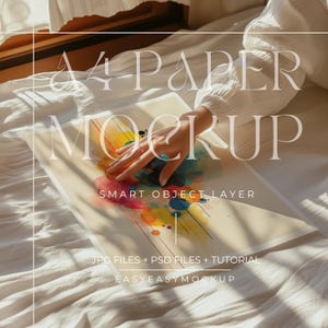 Maquette en papier A4, pose à plat 5 x 7 | Poster et carte blancs réalistes pour impressions artistiques et présentations de page | Maquette d'affiche DIN A, couche d'objet intelligent PSD