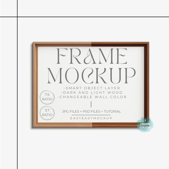 Horizontal Frame Psd, Close up Mockup, Landscape Art print mockup, Horizontal Frame Mockup, Landscape Modern Mock Up, Frame Mockup Japandi