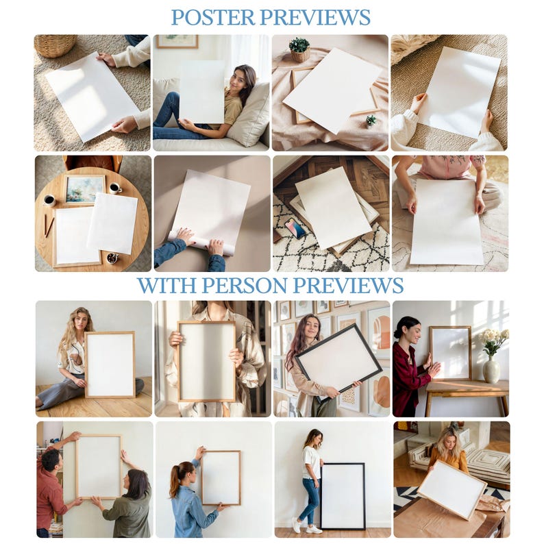 500 Frame Mockup Bundle PSD, Wall Art Display Collection, Gallery Wall Mockups Set, Lifestyle Poster Frames, PSD File Smart Object Layer image 14