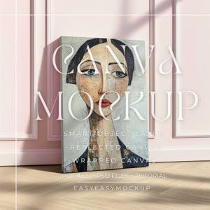 Leinwand Mockup Vertikal, Photoshop Mockup, Kunstdruck Mockup, Vertikales minimalistisches Mockup, Einfaches Vertikales Leinwandrahmen Vorlage, Leinwand Mockup
