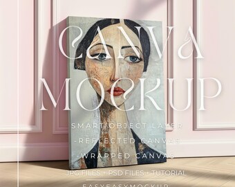 Canvas Mockup Vertical, Photoshop Mockup, Art Print Mockup, Vertical Minimalist Mockup, Simple Vertical Canvas Frame Template, canvas mockup