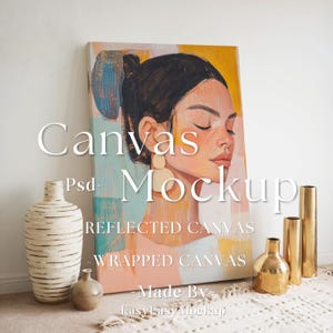 Leinwand Mockup Vertikal, Photoshop Mockup, Kunstdruck Mockup, Vertikales minimalistisches Mockup, Einfaches Vertikales Leinwandrahmen Vorlage, Leinwand Mockup