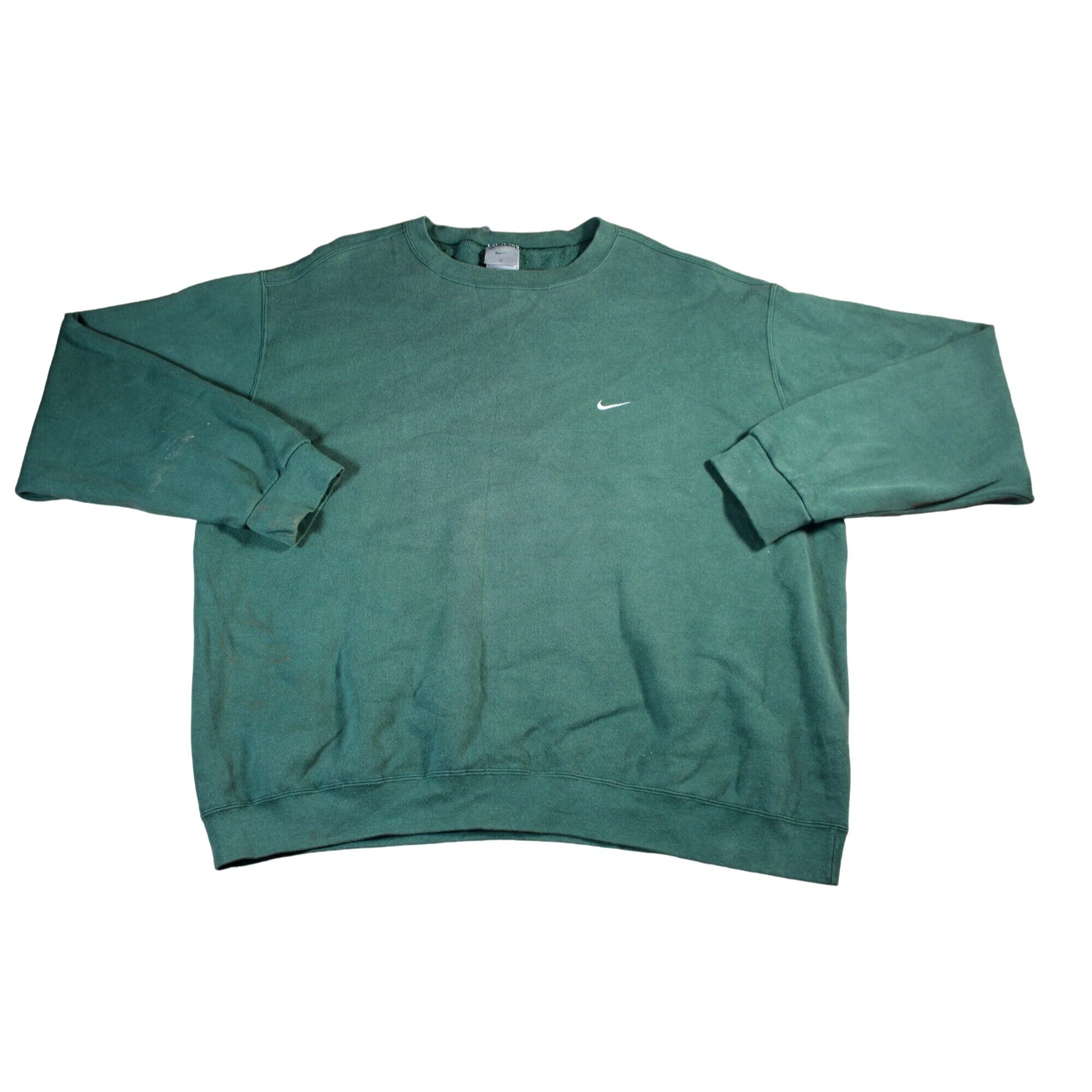 Vintage 1990s Nike Moss Green Essential Crewneck Sweatshirt - Etsy
