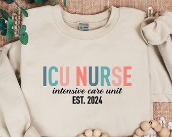 ICU Nurse Sweatshirt: Personalized Intensive Care Unit Crewneck