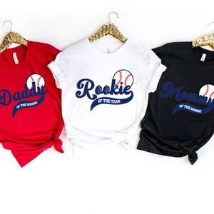 Personalized Baseball Family Shirts, Rookie of the Year Family Birthday Shirt, Custom Rookie Birthday Shirt, Matching Baseball Shirt