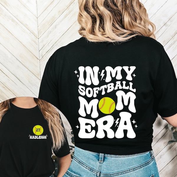 Custom Softball Mom Shirt, In My Softball Mom Era Shirt, Game Day Shirt, Sport Mom Shirt, Softball Lover Shirt, Softball Mom Era Shirt