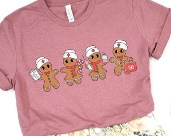 Christmas Nurse Shirt, Gingerbread Nurse Christmas Shirt, Funny Nurse Shirt, Gingerbread Nurse Shirt, Gift for Nurse Shirt, Christmas Gift