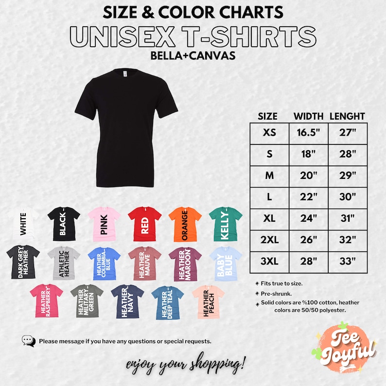 a t - shirt size guide for men and women