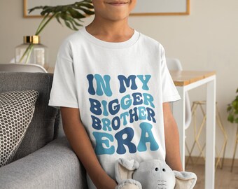 Camiseta "En mi época de hermano mayor", camiseta de "Hermano mayor", camisetas divertidas para niños, camiseta de anuncio de bebé, camiseta de hermano, camiseta retro para niños, camiseta juvenil
