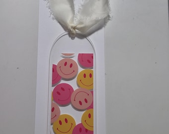 Marcador acrílico de cara sonriente
