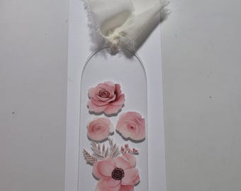Marcador acrílico de flores