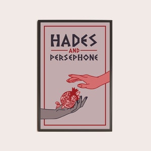 Hades and Persephone Greek Mythology Poster