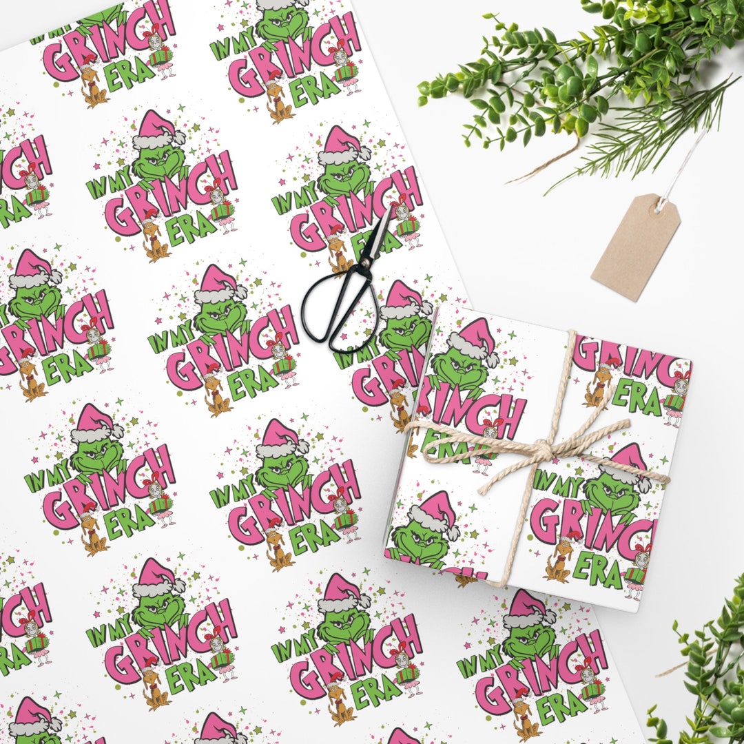 Grinch Wrapping Paper, in My Grinch Era Wrapping Paper, Grinch Holiday